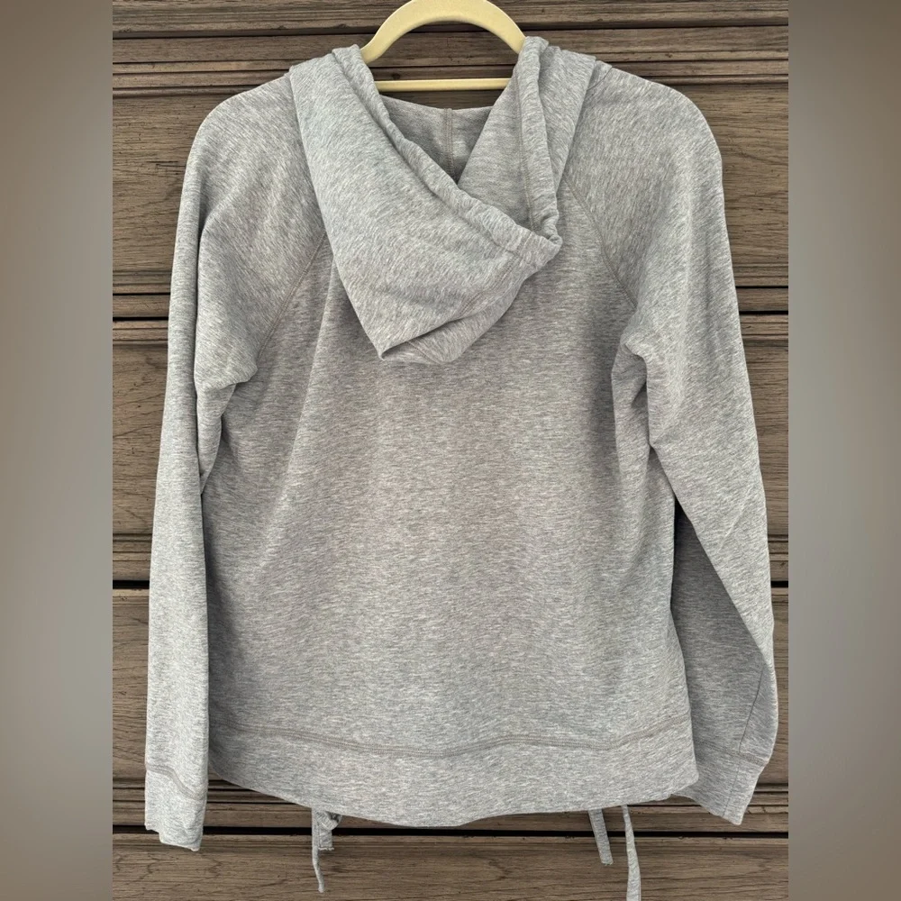 Michael Kors Hoodie EUC Gray Lace up Grommet Long Sleeve Tee Sweatshirt